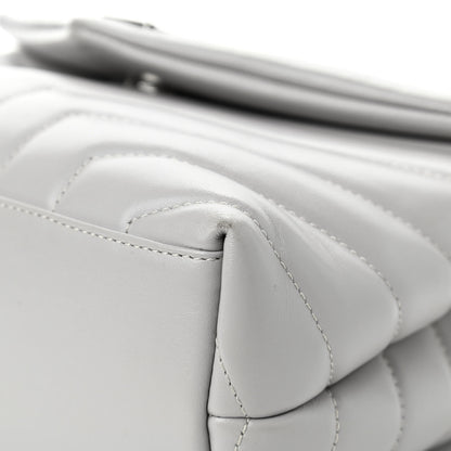 Saint Laurent Calfskin Y Quilted Monogram Small Loulou Chain Satchel Granite 8 of 9