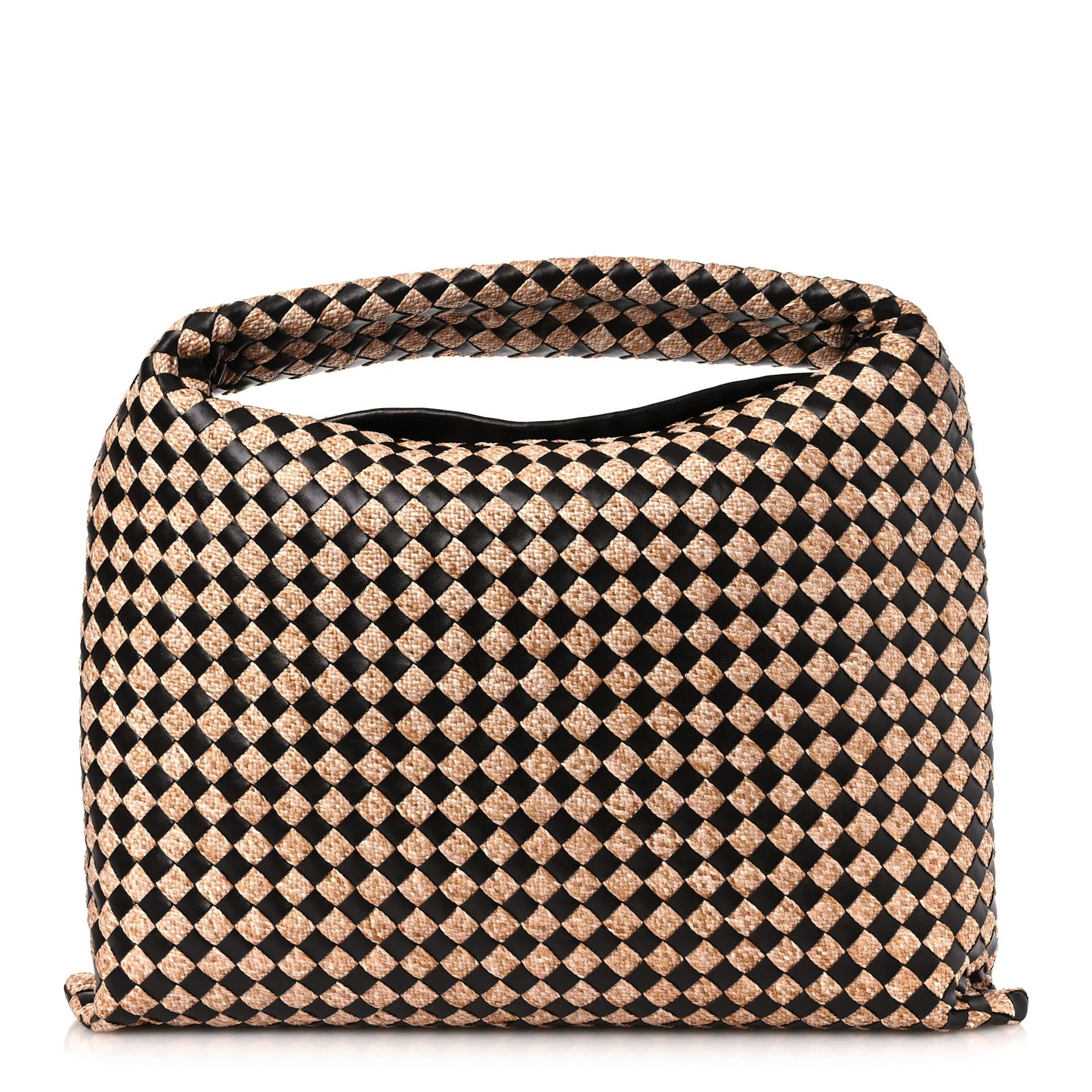 Nappa Raffia Intrecciato Large Hop Fondant Natural