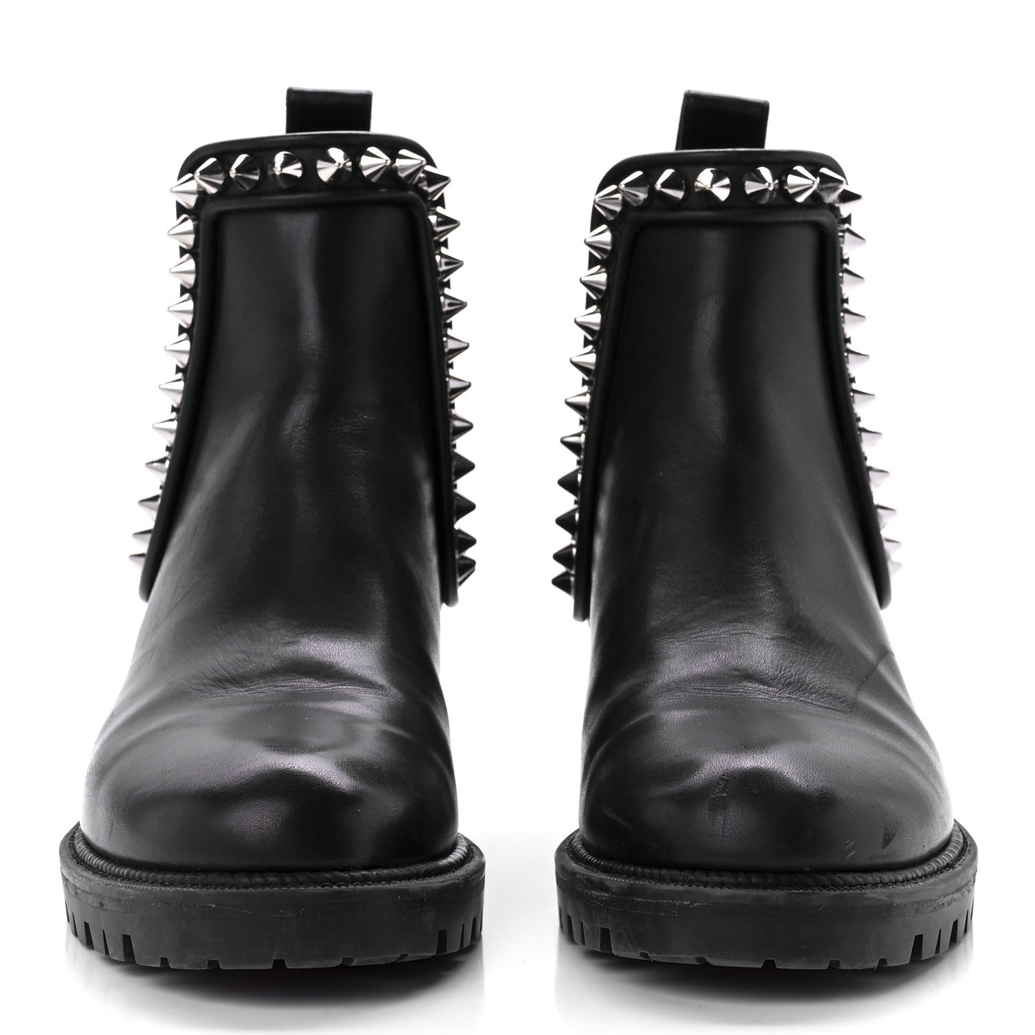 Christian Louboutin Nappa Spiked Capahutta Flat Chelsea Boots 37 Black 2 of 7