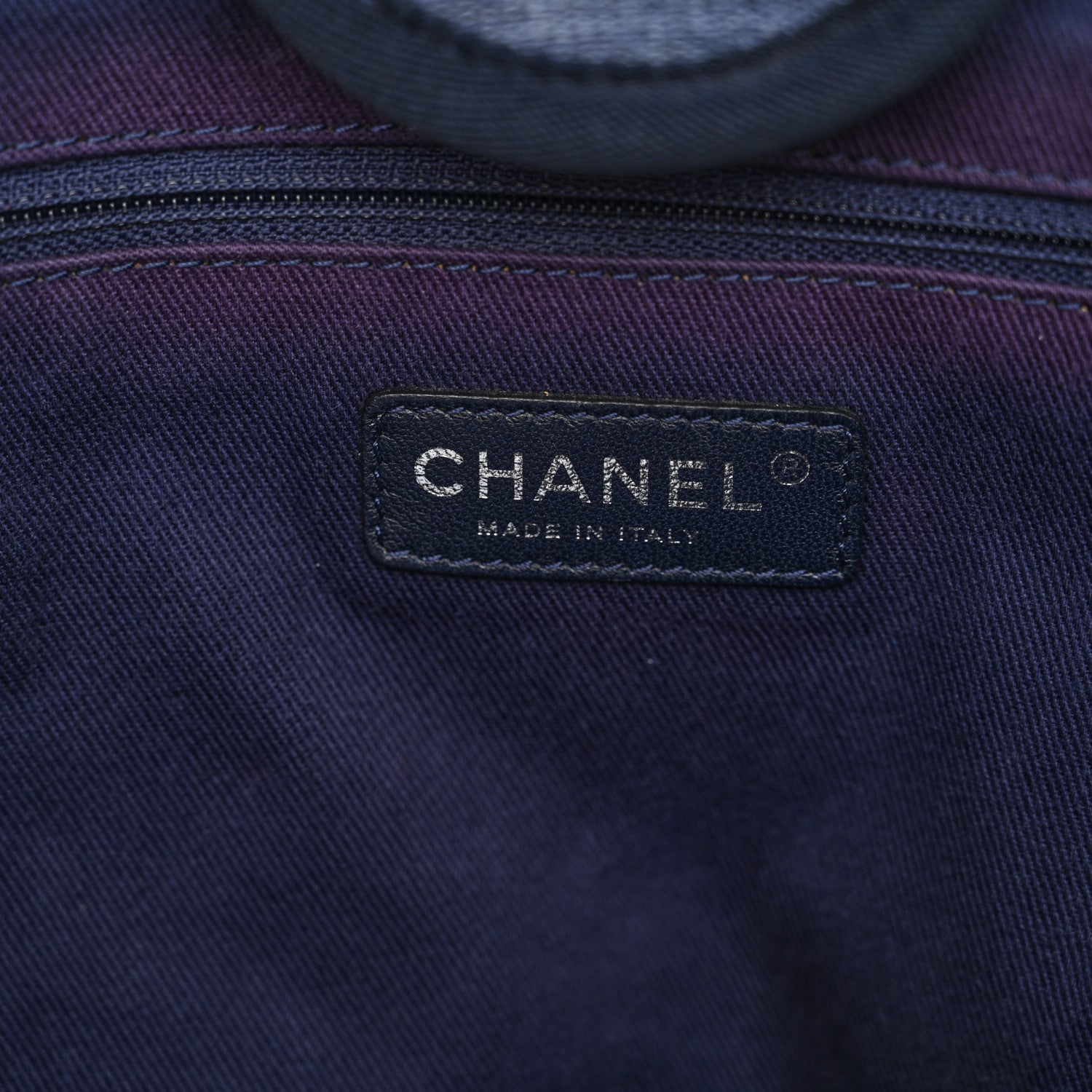 Chanel Canvas Deauville Large Tote Denim Blue 6 of 14