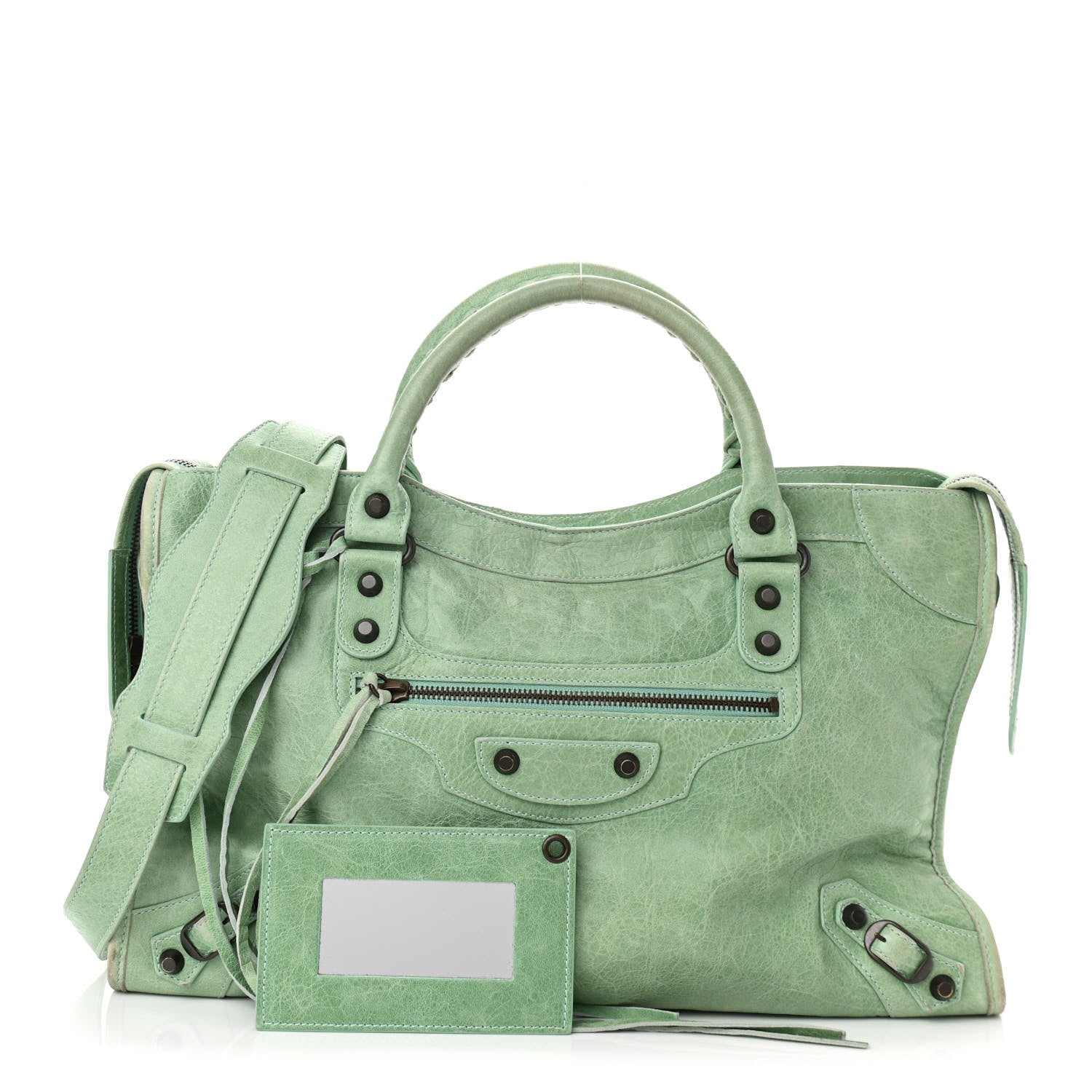Balenciaga Agneau Classic Hardware City Vert D'eau 1 of 9