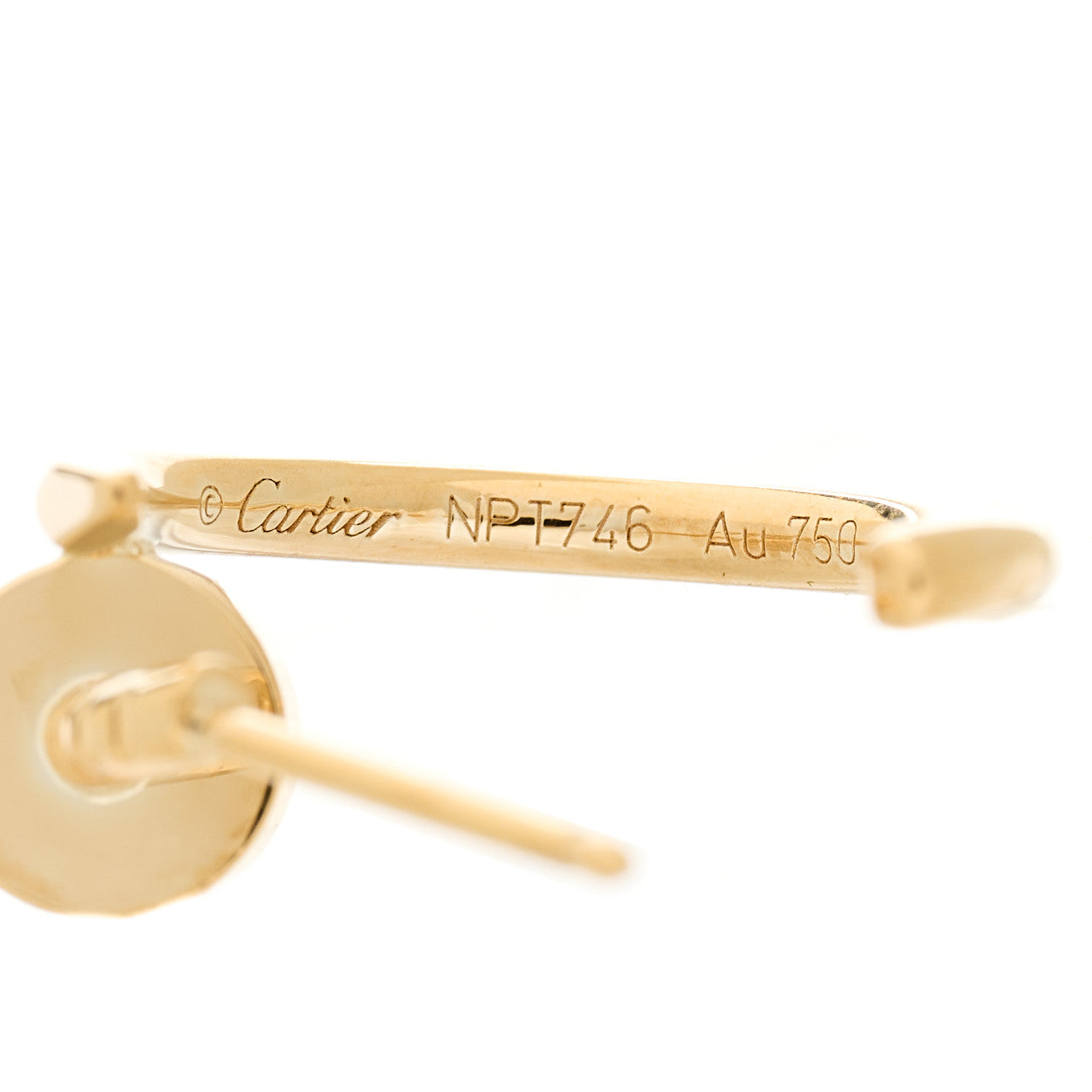 Cartier 18K Yellow Gold Juste Un Clou Hoop Earrings 4 of 5