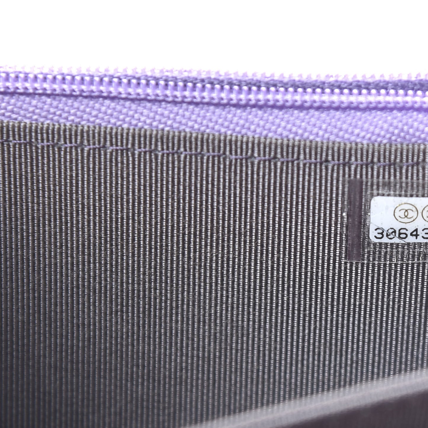 Iridescent Lambskin Quilted Mini Wallet On Chain WOC Purple