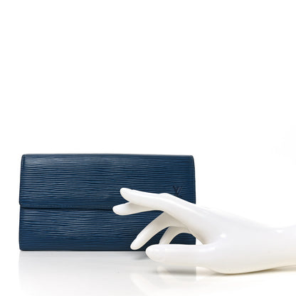 Louis Vuitton Epi Sarah Wallet Myrtille 2 of 9