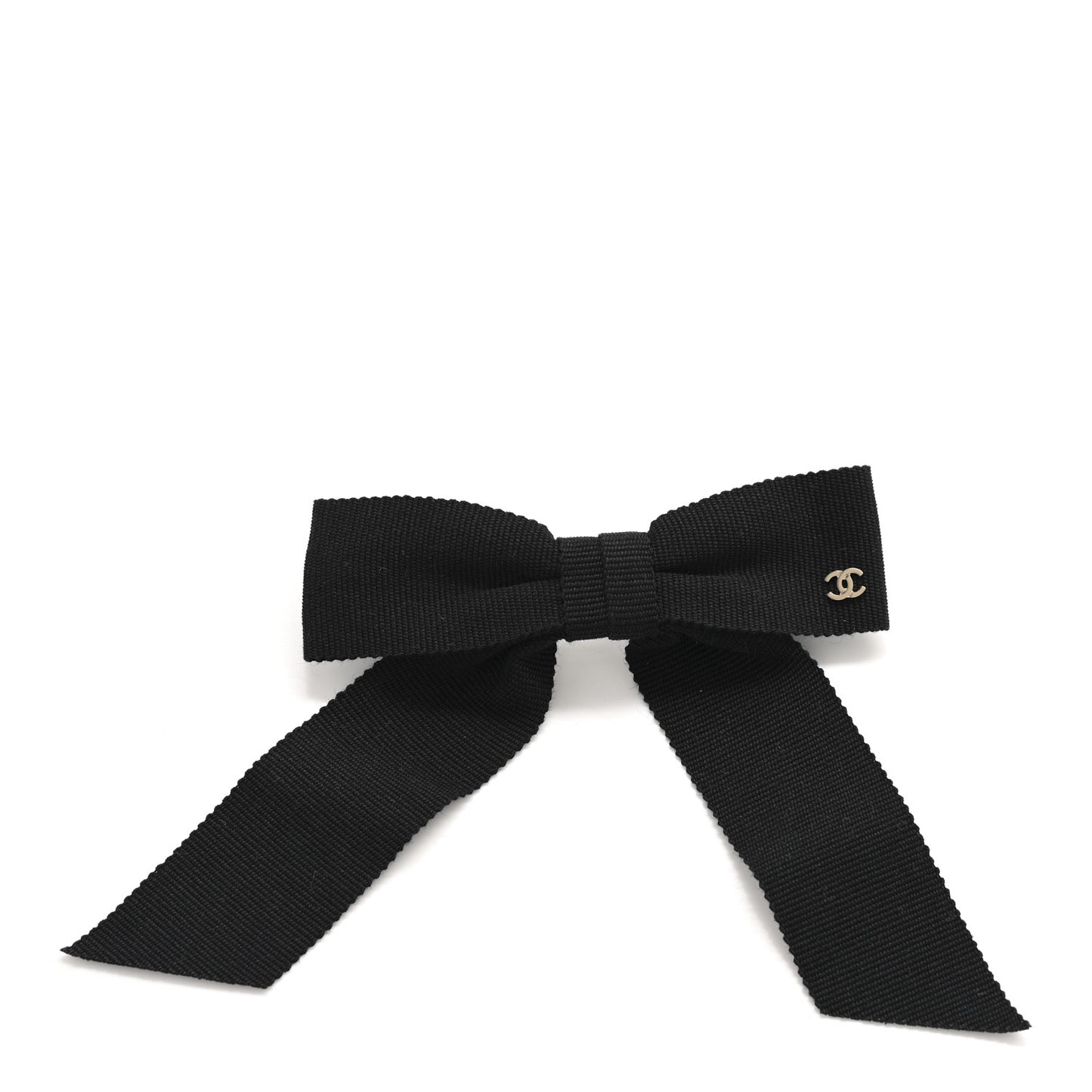Grosgrain Bow CC Hair Clip Black