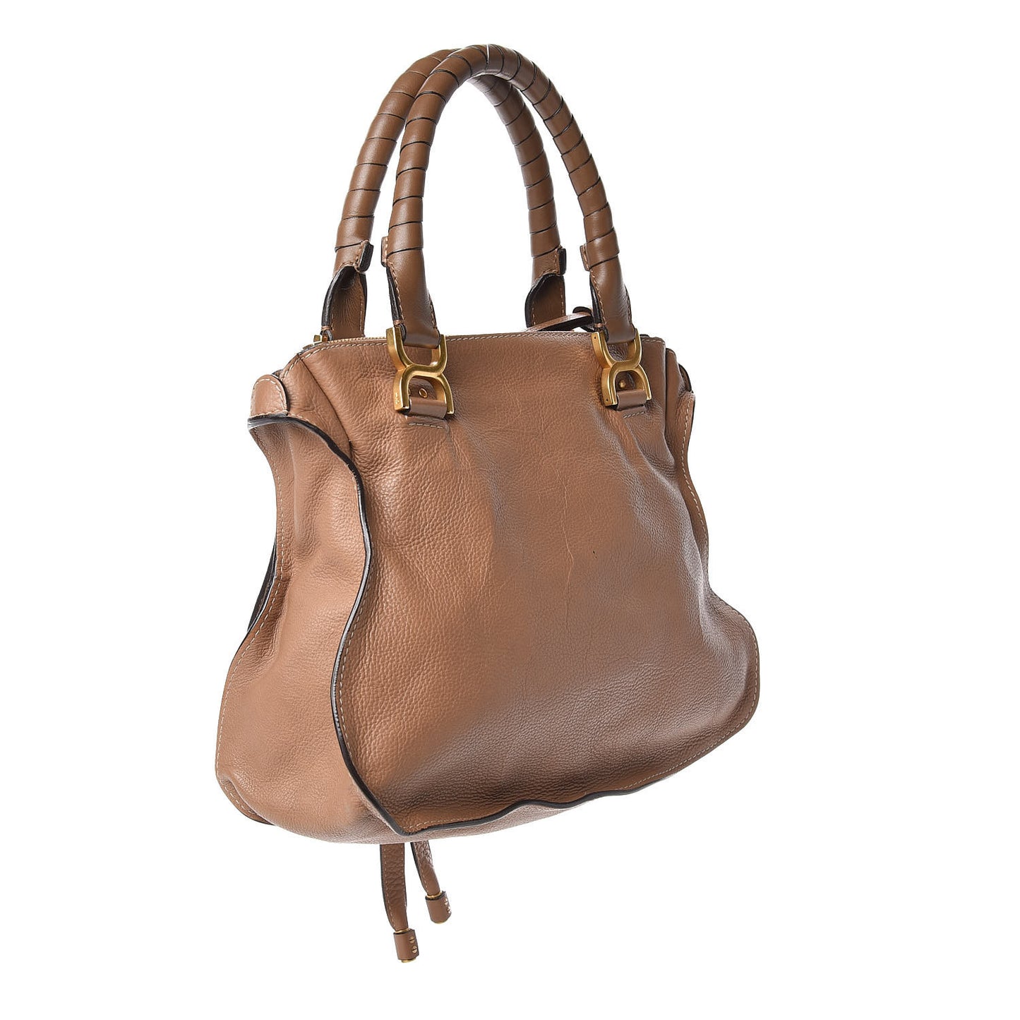 Calfskin Medium Marcie Satchel Nut
