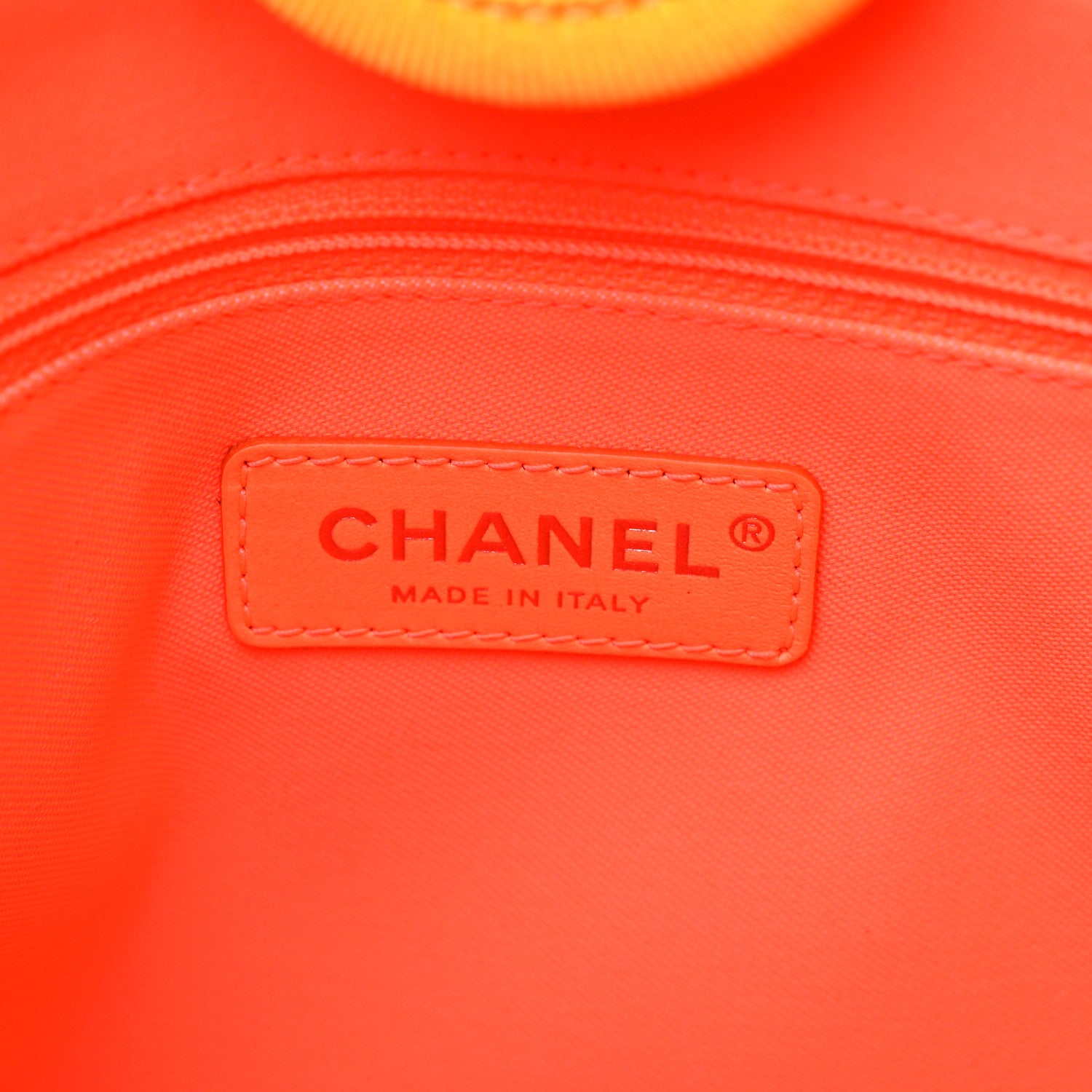 Chanel Mixed Fibers Calfskin Mini Deauville Tote Orange Yellow 5 of 8