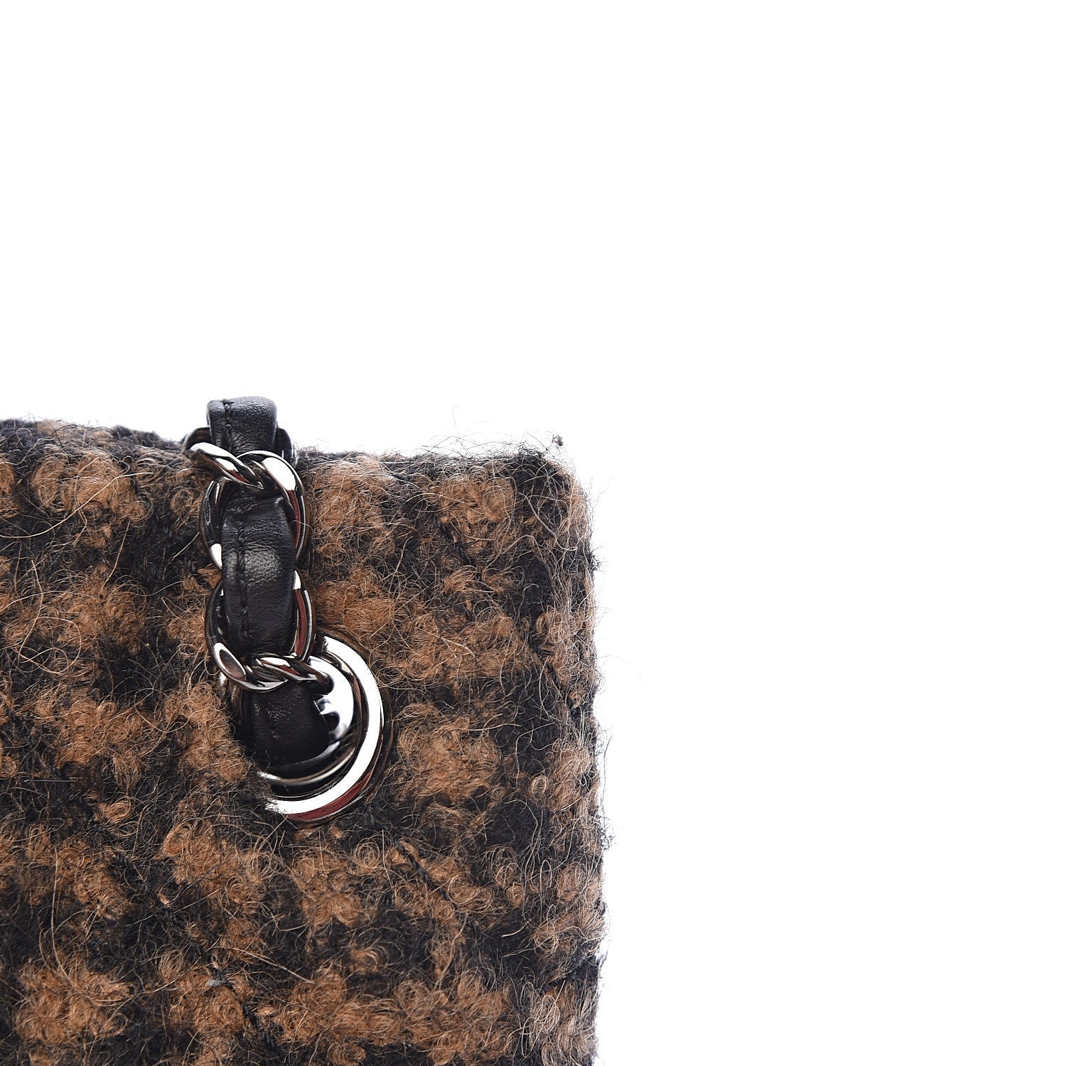 Chanel Tweed Lambskin Fantasy Fur Karl's Cabas Tote Black 12 of 15