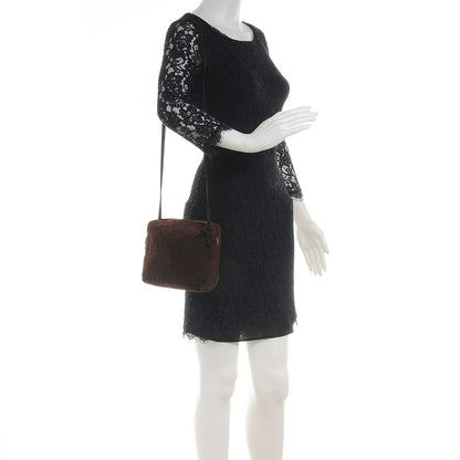 Bottega Veneta Vintage Suede Intrecciato Small Messenger Bag Brown 2 of 8