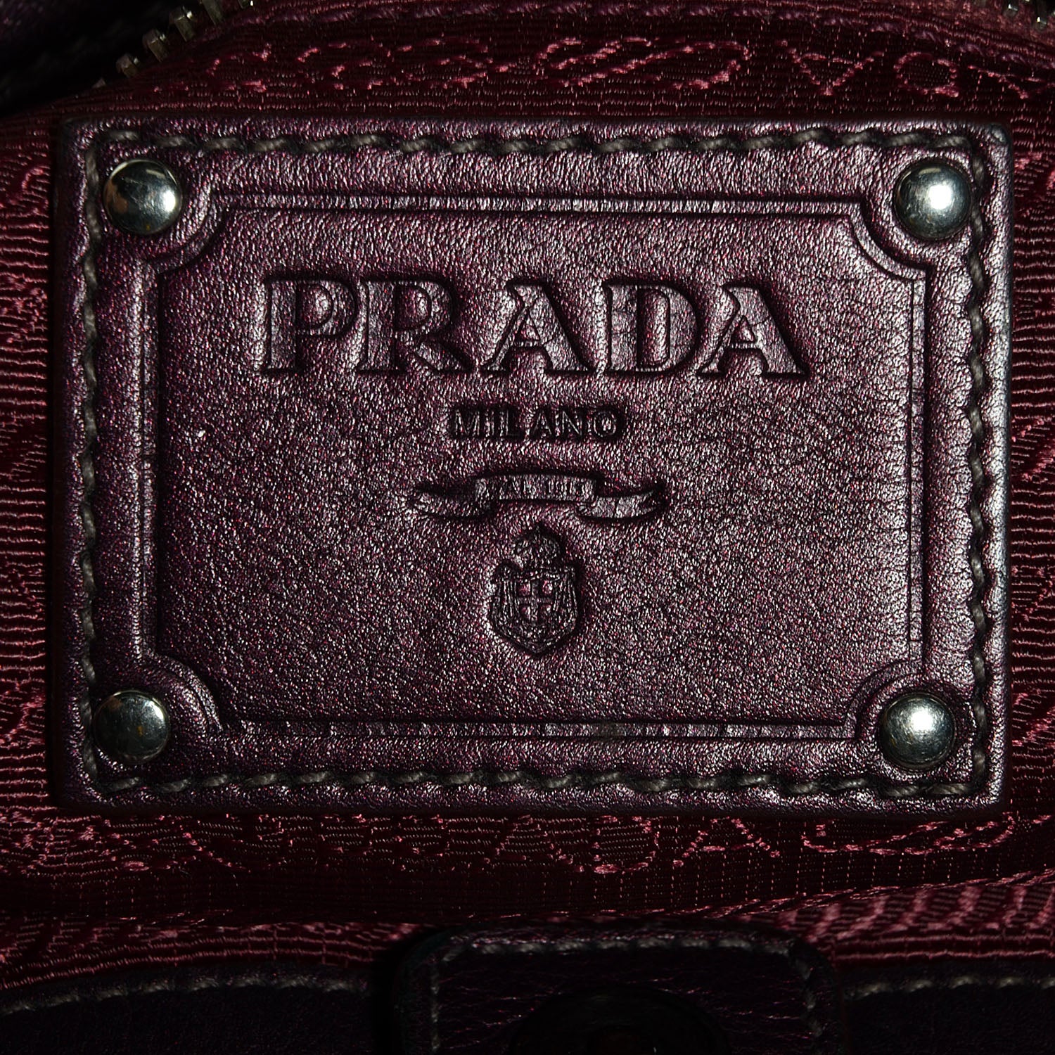 Prada Nappa Mordore Hobo Lampone 6 of 10