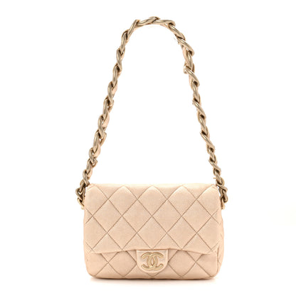 Chanel Metallic Lambskin Quilted Small CC Funky Town Chain Flap Gold 1 of 10
