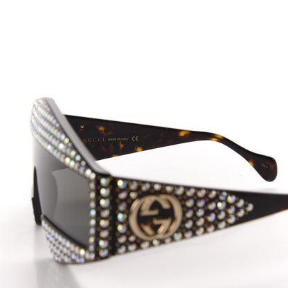 Gucci Crystal Rectangular Frame Sunglasses GG0357S Tortoiseshell 5 of 8