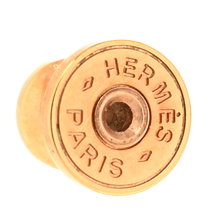 Hermes Rose Gold Lacquered Mini Pop H Earrings White 4 of 5