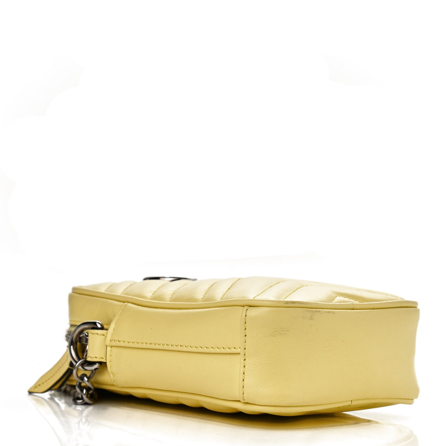 Calfskin Matelasse Mini GG Marmont Crossbody Bag Banana
