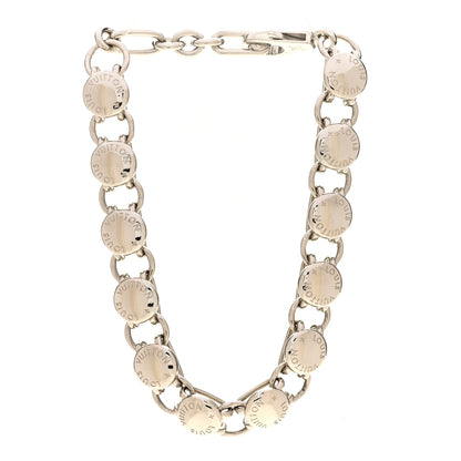 Louis Vuitton Metal LV Studs Necklace Silver 3 of 6