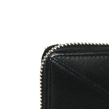 Balenciaga Calfskin Papier Zip Around Wallet Black 10 of 11
