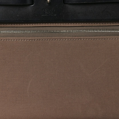 Hermes Vache Hunter Toile Herbag Zip 31 PM Etoupe Bleu Indigo 13 of 16