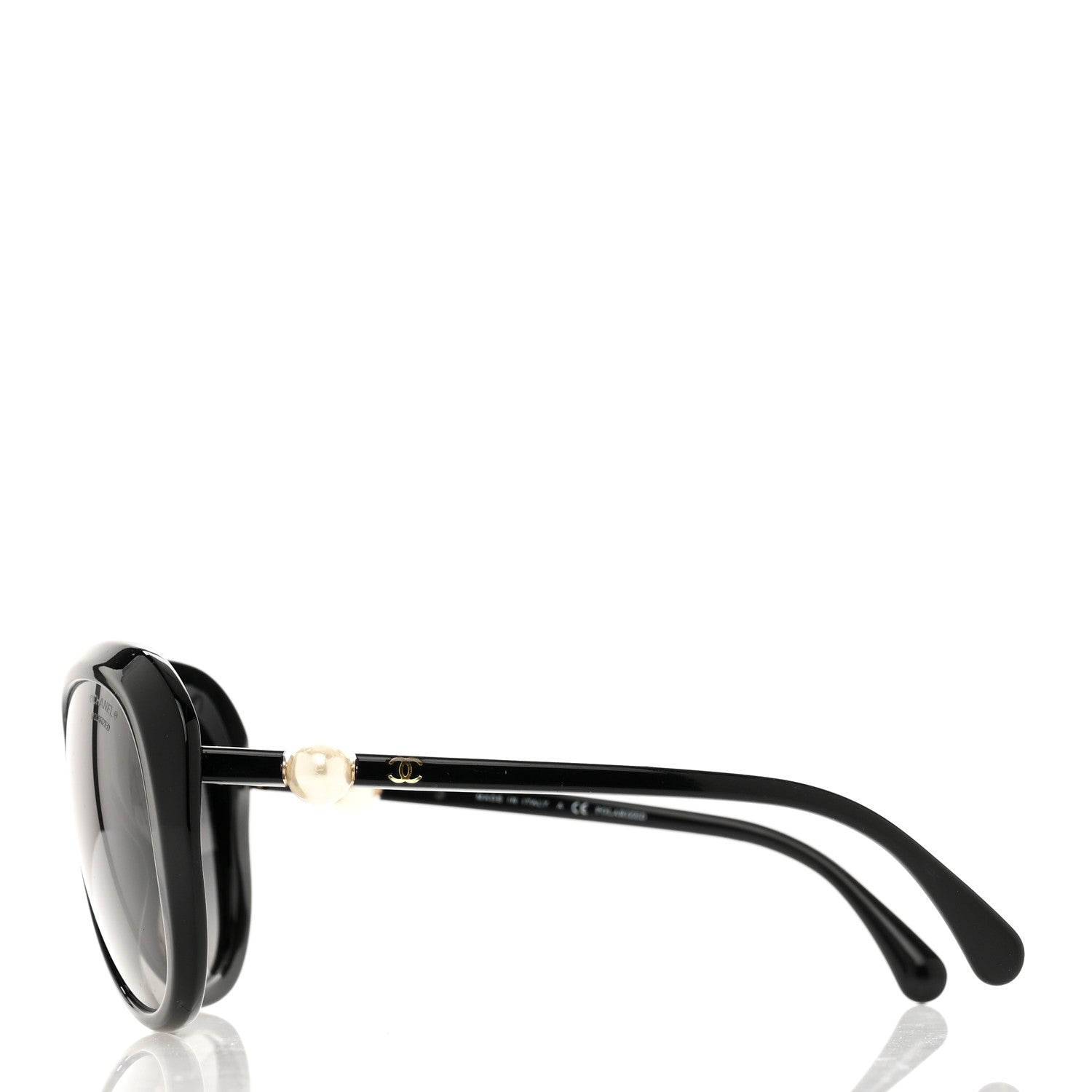 Chanel Acetate Butterfly Winter Pearl Sunglasses 5339-H Black 3 of 7