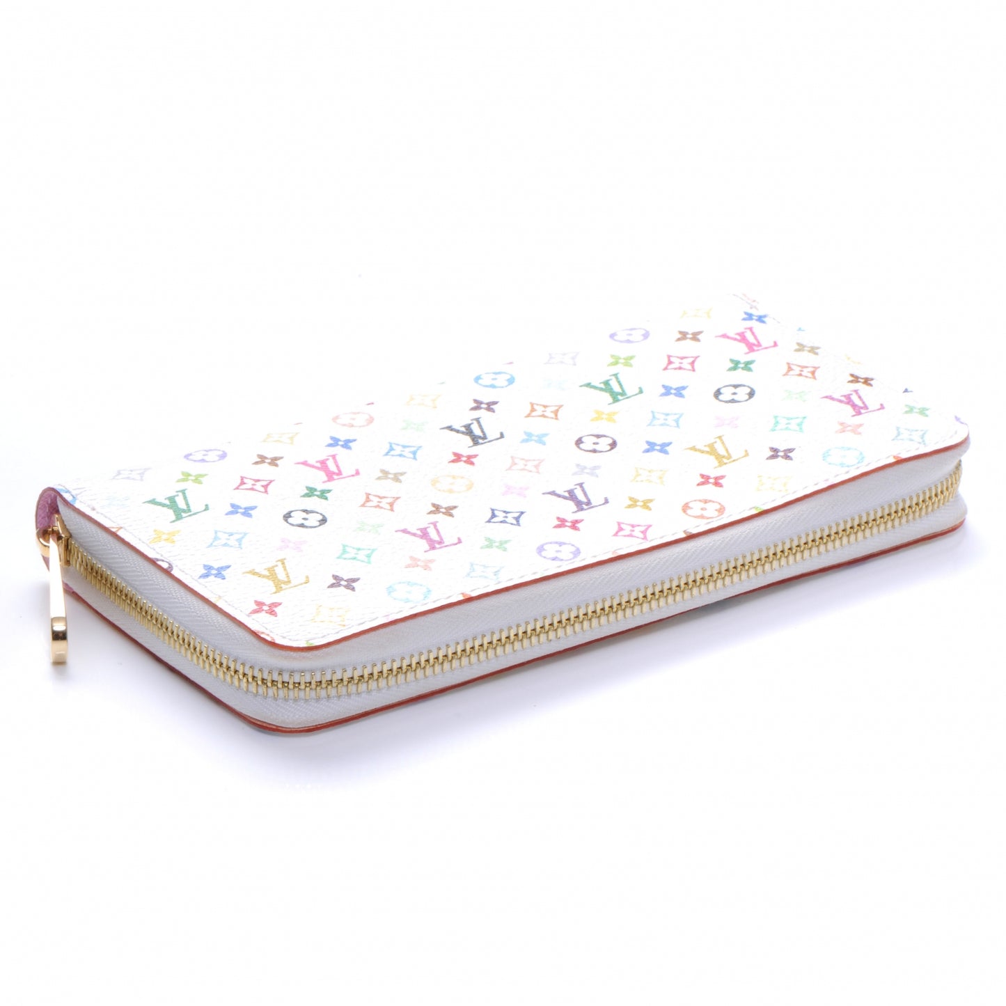Monogram Multicolor Zippy Wallet White
