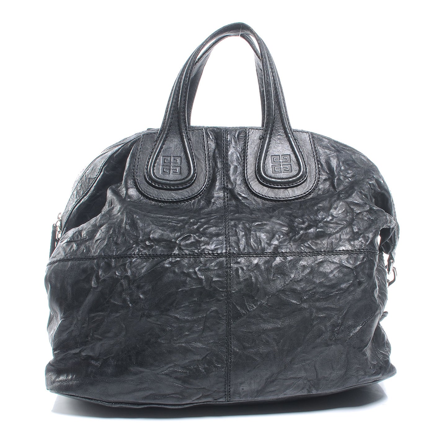 Wrinkled Lambskin Large Nightingale Black