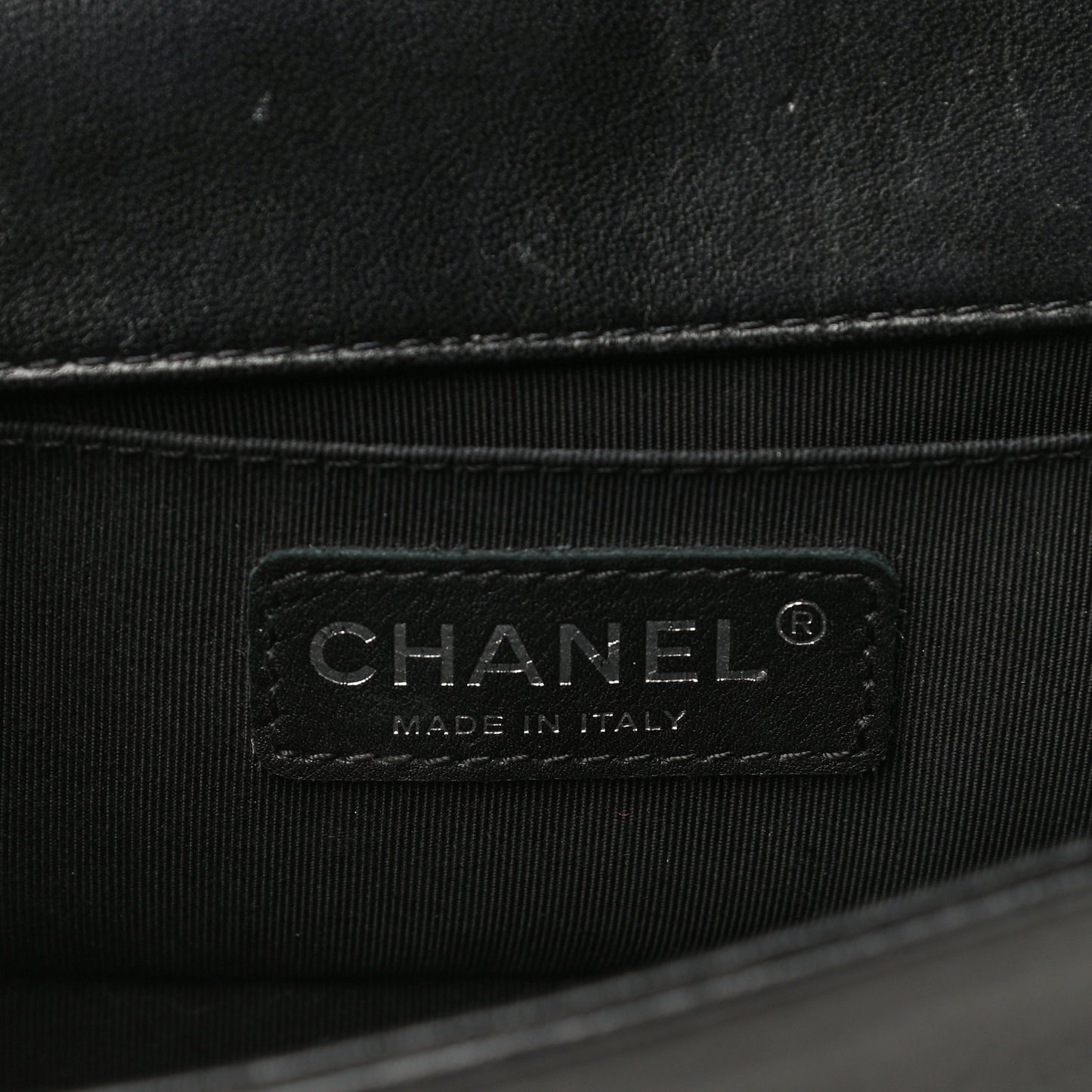 Lambskin Quilted Small Boy Flap Black