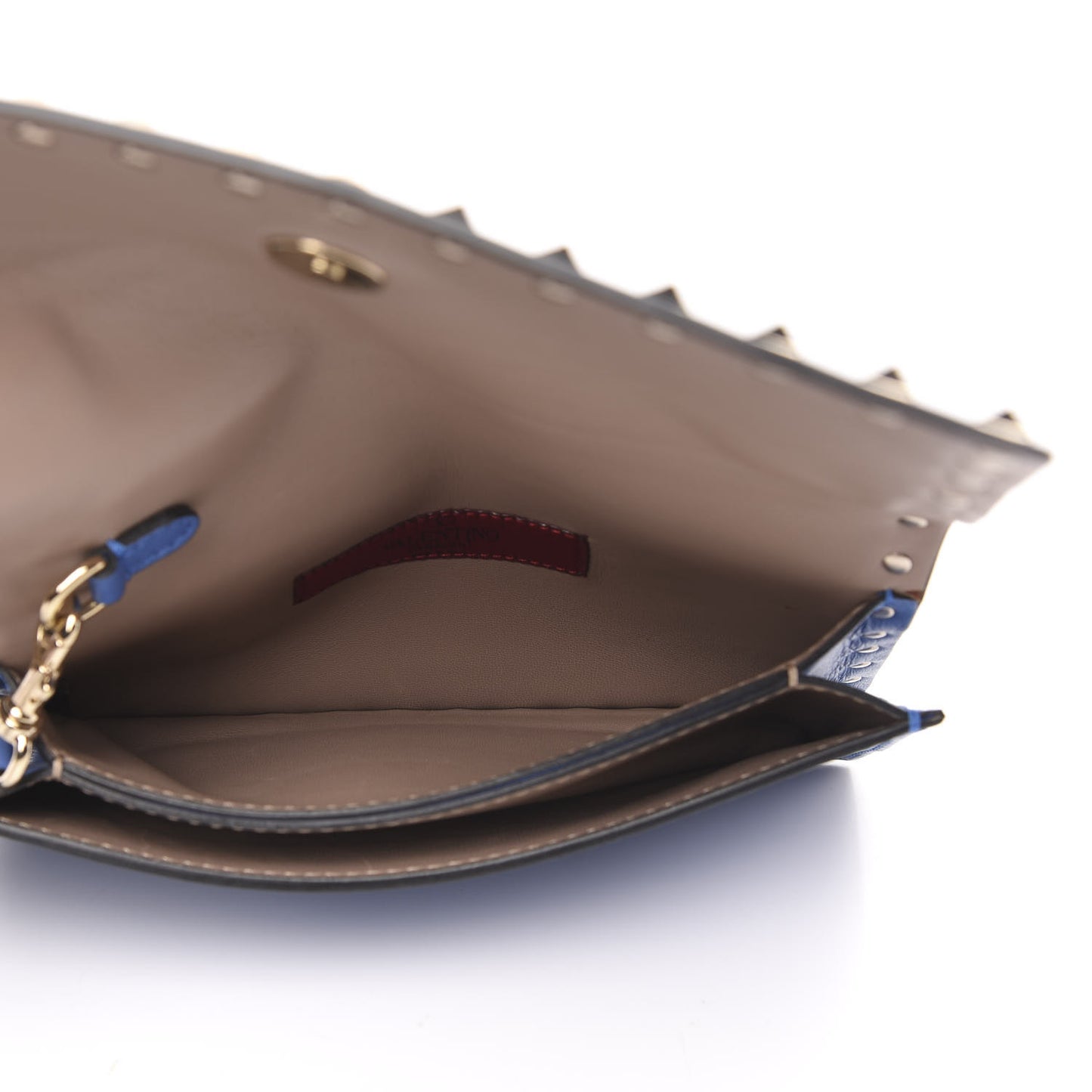 Nappa Small Rockstud Wristlet Clutch Light Sapphire