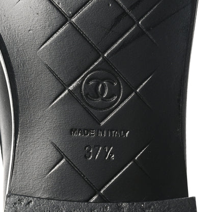 Chanel Lambskin Quilted CC Turnlock Loafers 37.5 Black 7 of 10