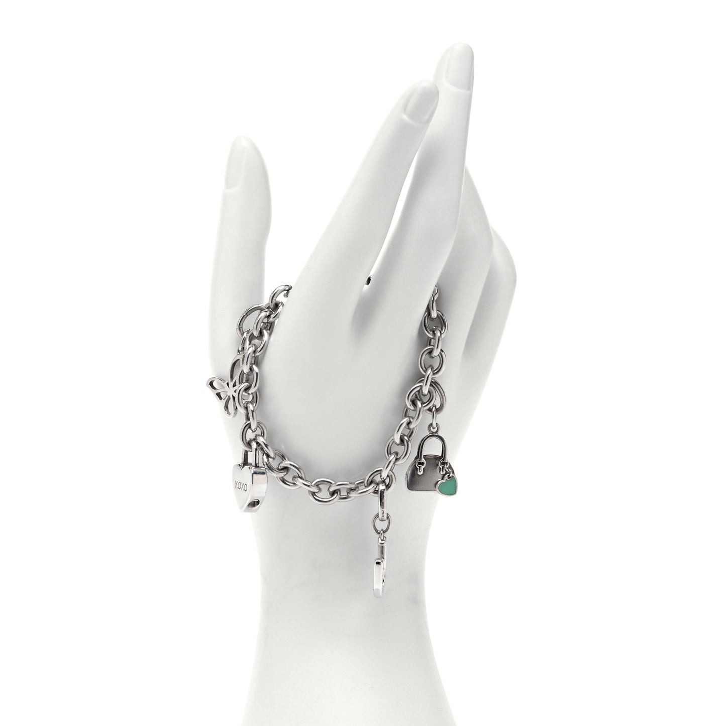 Sterling Silver Return to Tiffany Heart Multi Charm Bracelet