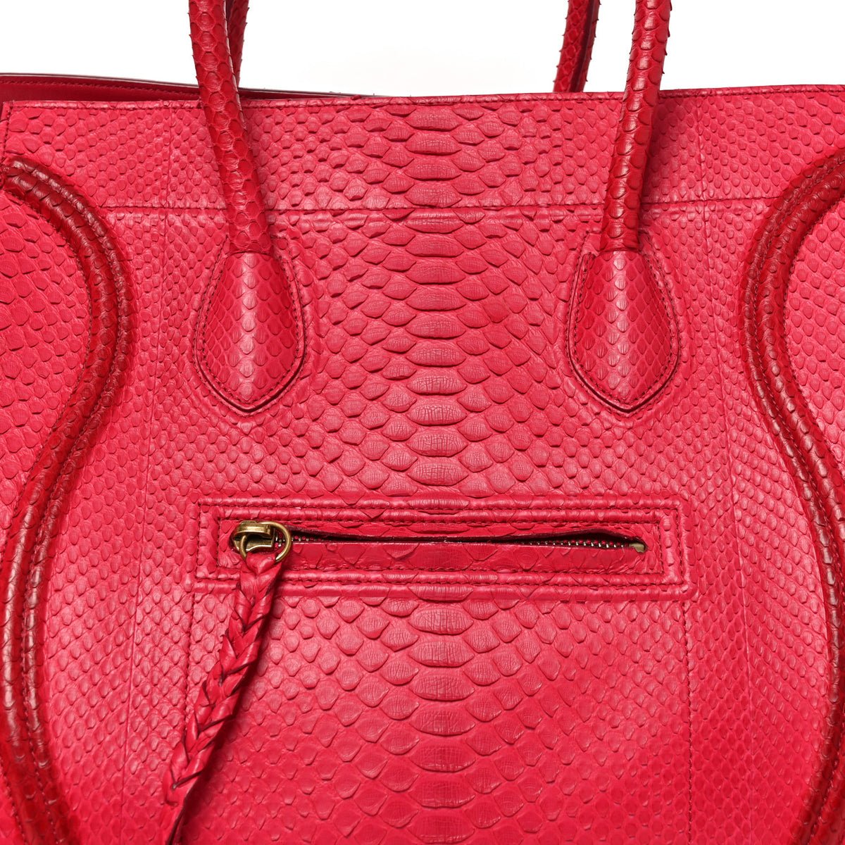 Snakeskin Medium Phantom Luggage Fuchsia