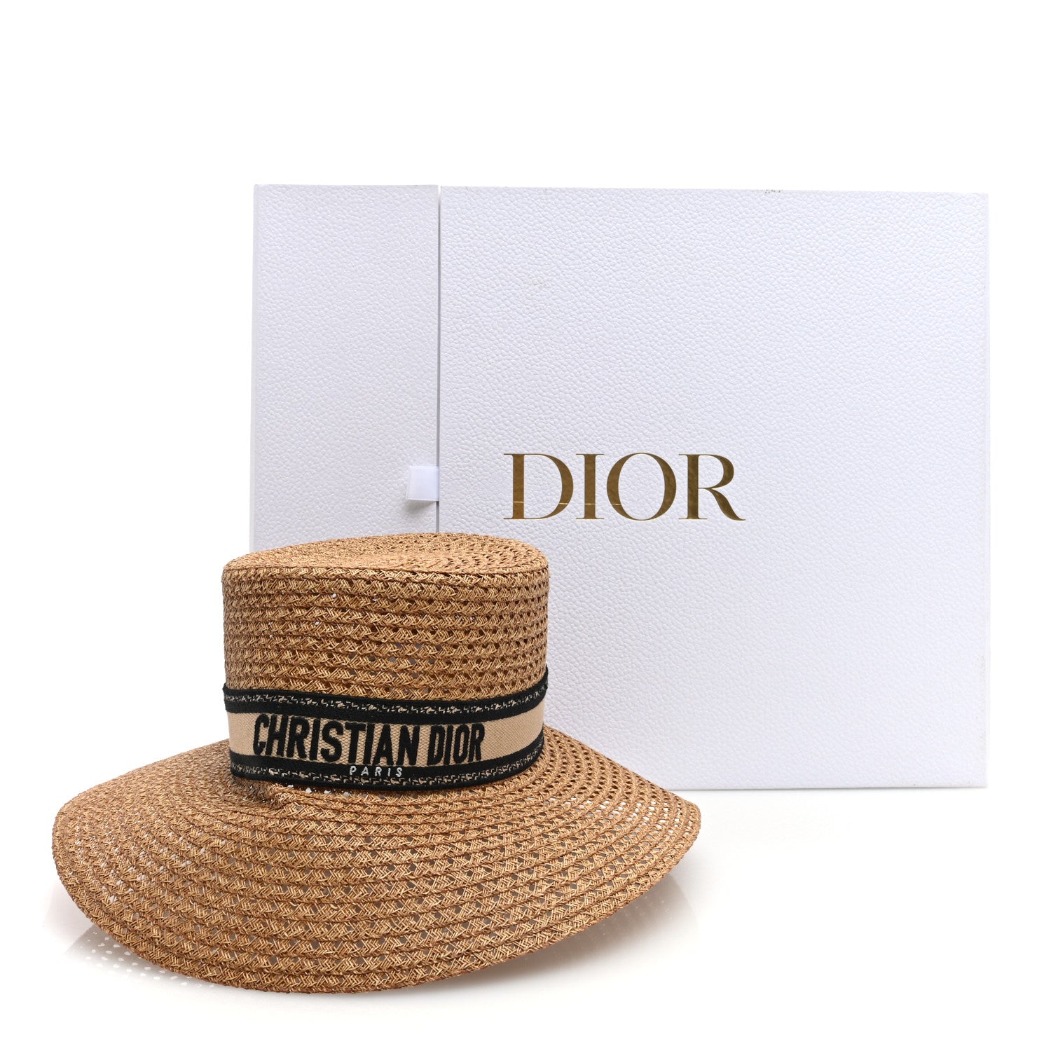 Christian Dior Straw Bucket Hat 57 Natural 9 of 10
