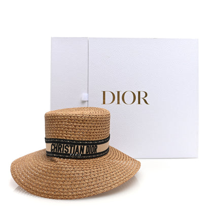 Christian Dior Straw Bucket Hat 57 Natural 9 of 10