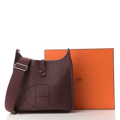 Hermes Taurillon Clemence Evelyne III PM Bordeaux 12 of 12