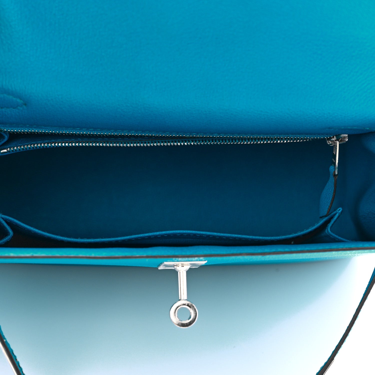 Hermes Chevre Mysore Kelly Sellier 25 Turquoise 5 of 14