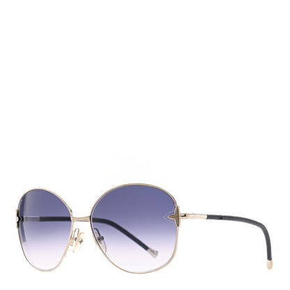 Louis Vuitton Monogram Viola Round Sunglasses Z0464U Silver Navy 1 of 7