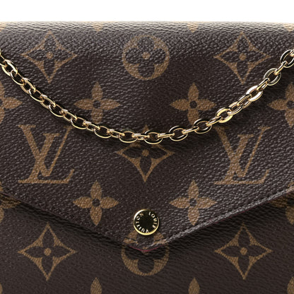 Louis Vuitton Monogram Pochette Felicie Chain Wallet Fuchsia 8 of 10