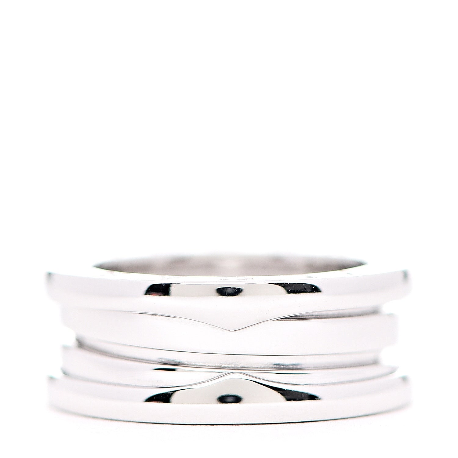 Bulgari 18K White Gold B.Zero1 Two-Band Ring 50 5.25 2 of 4