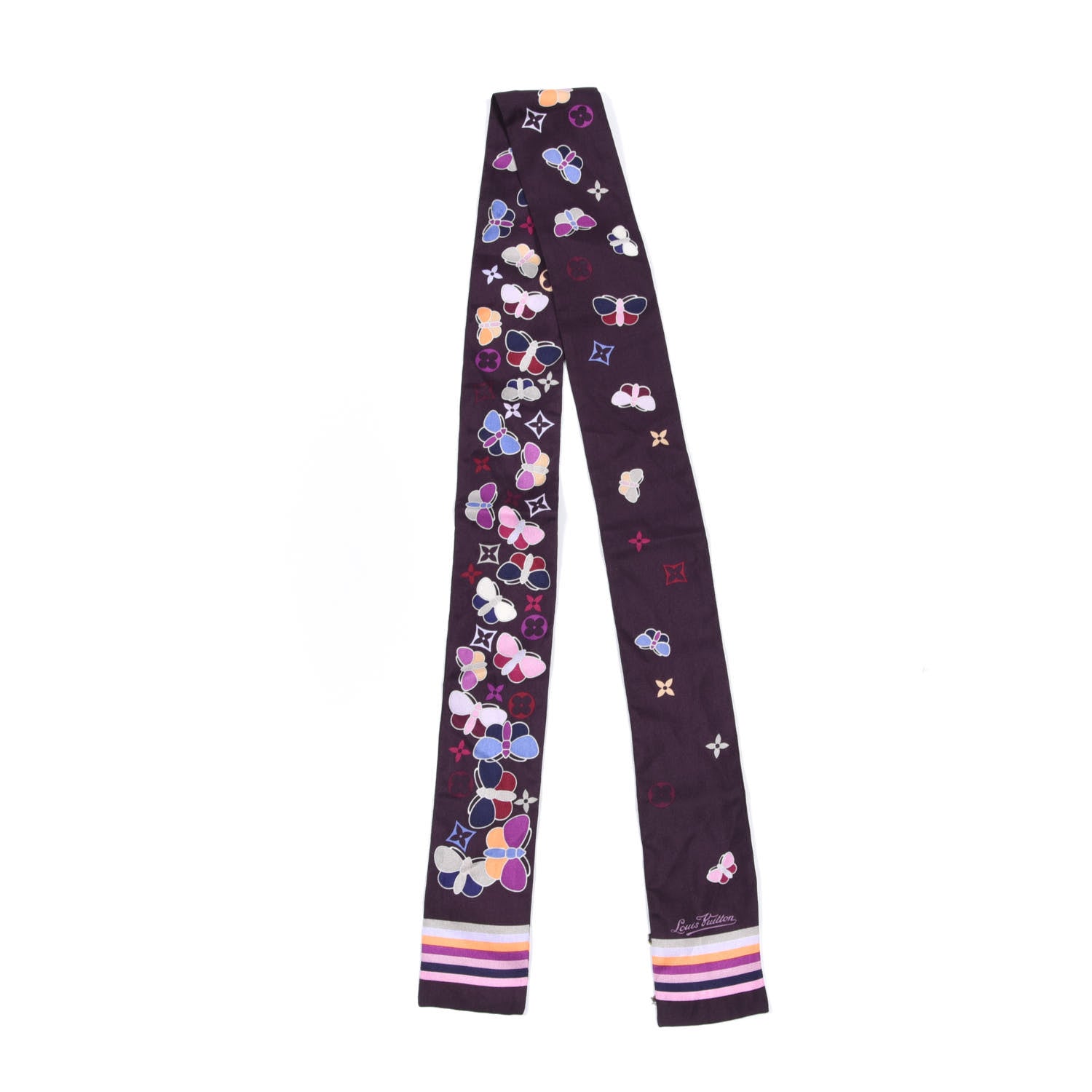 Louis Vuitton Silk Papillon Butterfly Bandeau Violet 4 of 5