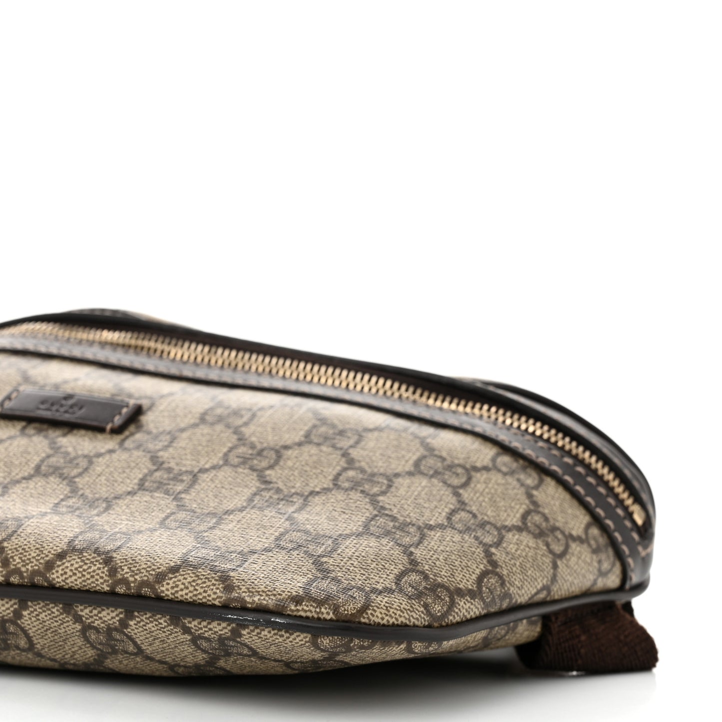 GG Supreme Monogram Belt Bag Dark Brown