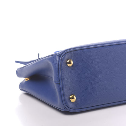 Prada Saffiano Mini Galleria Double Zip Tote Bleuette 11 of 13