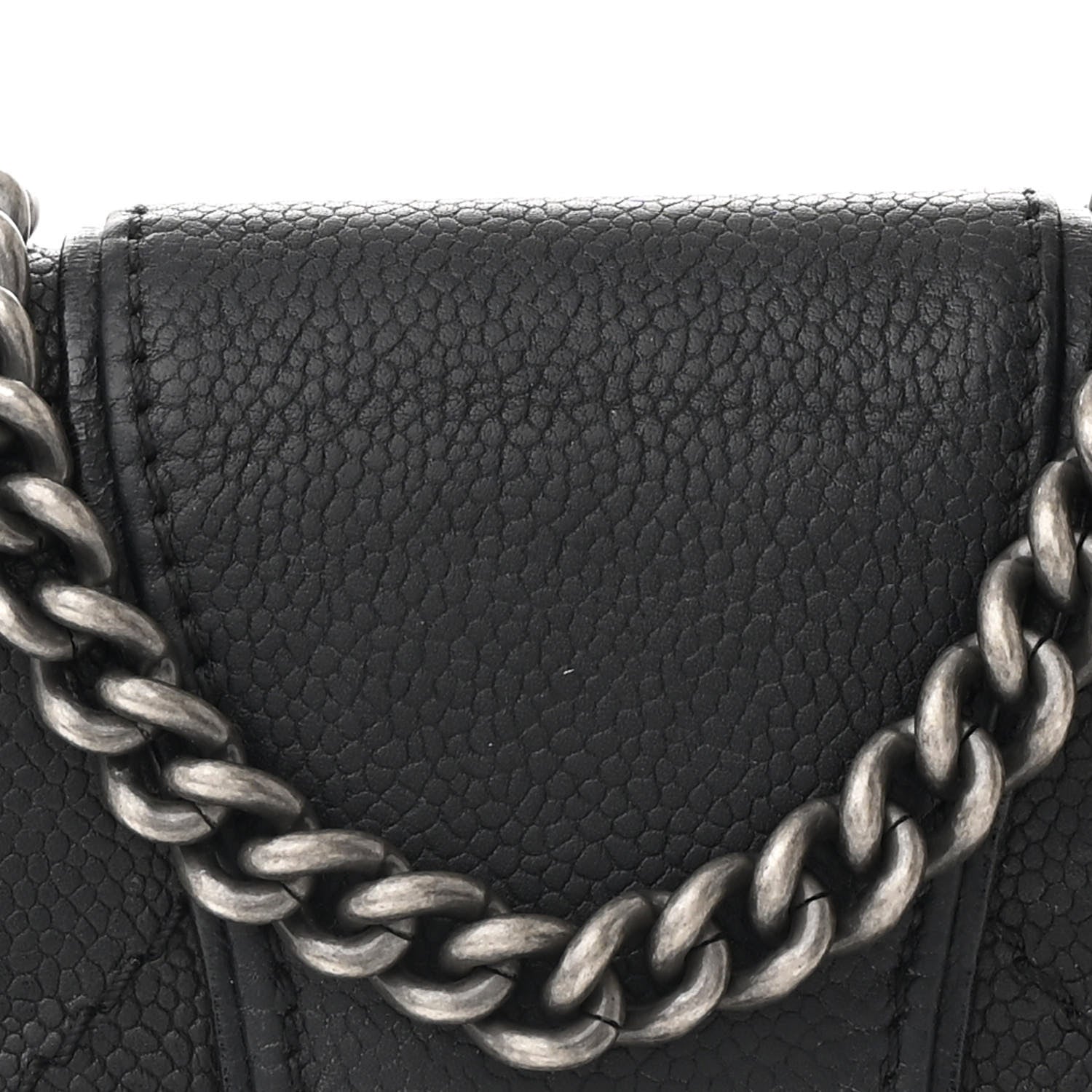 Chanel Caviar Aged Calfskin Mini Bubble Graphic Messenger Bag Black 8 of 11