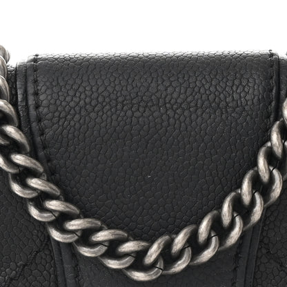 Chanel Caviar Aged Calfskin Mini Bubble Graphic Messenger Bag Black 8 of 11