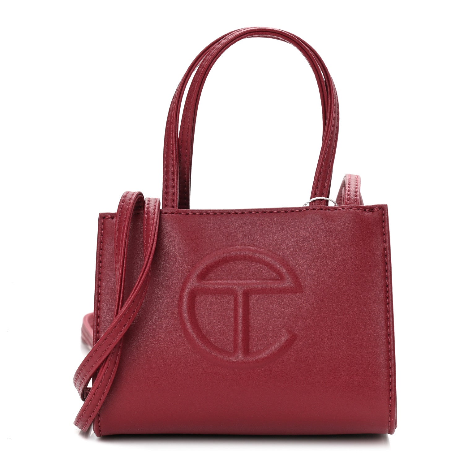 Telfar Vegan Leather Small Shopping Bag Oxblood 1 of 10