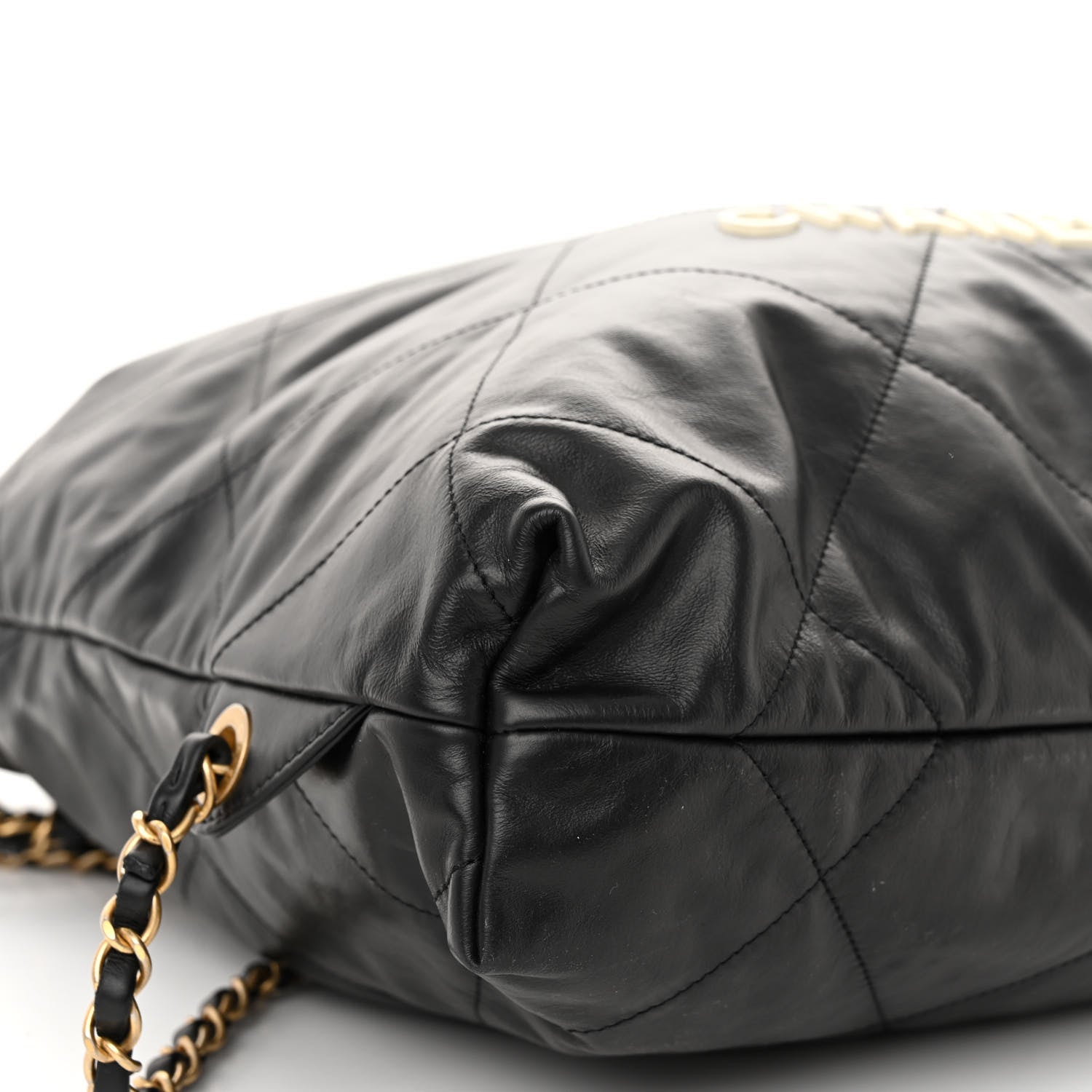 Chanel Shiny Calfskin Quilted 22 Backpack Black 9 of 10