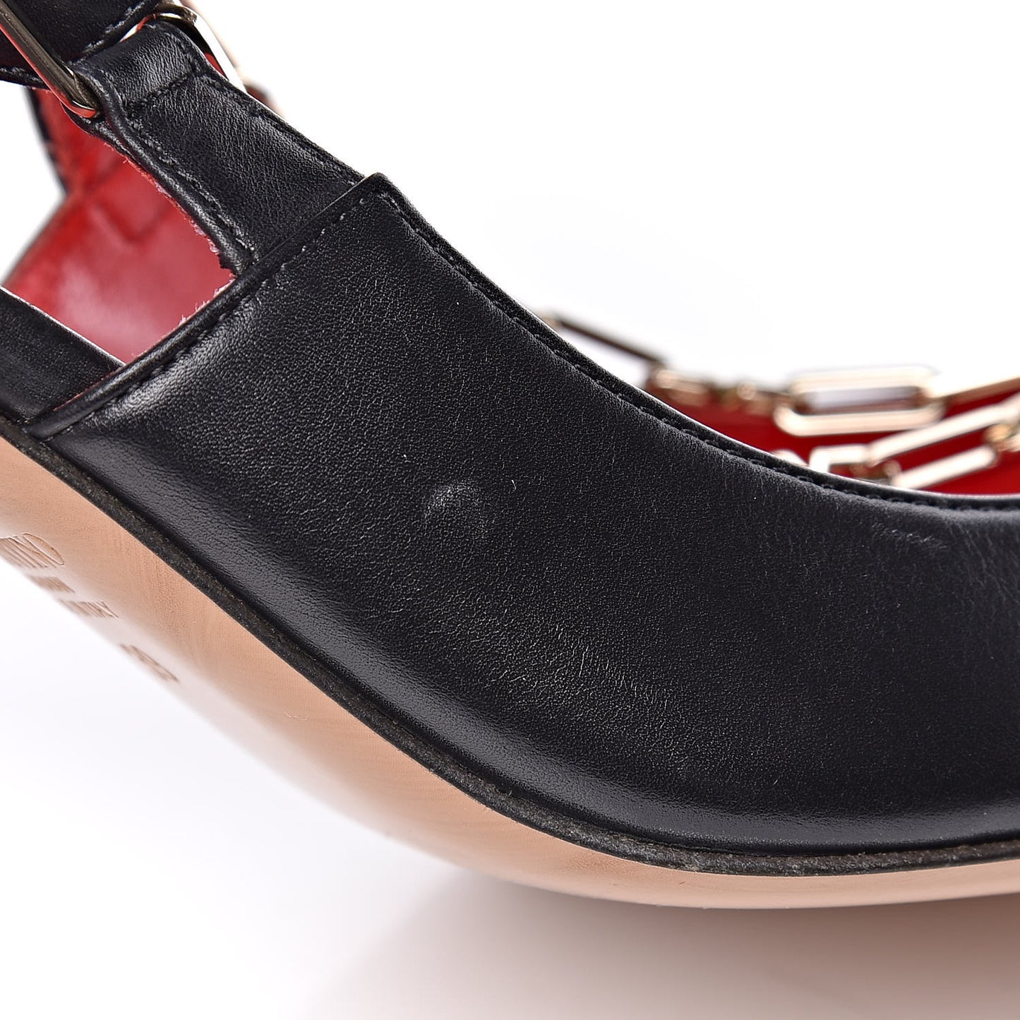 Nappa Chain Ankle Wrap Pumps 39 Black