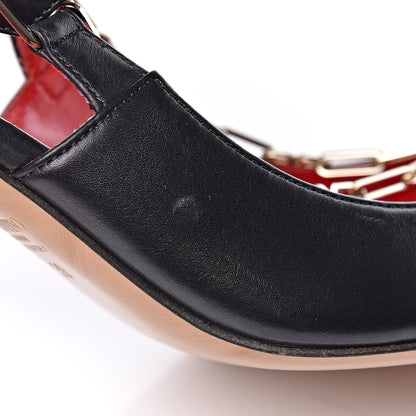 Valentino Garavani Nappa Chain Ankle Wrap Pumps 39 Black 9 of 9