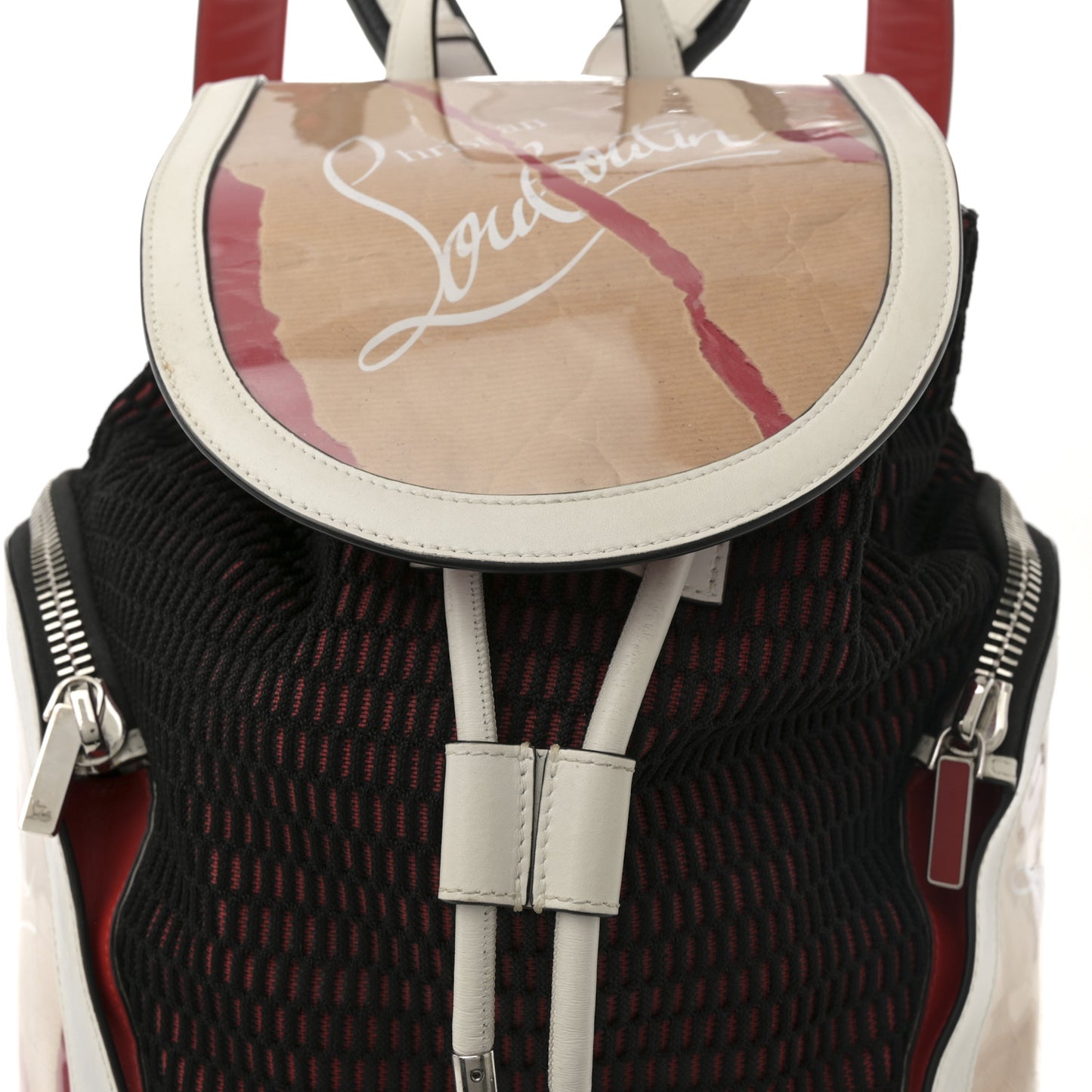 Kraft PVC Calfskin Explorafunk Backpack Kraft White