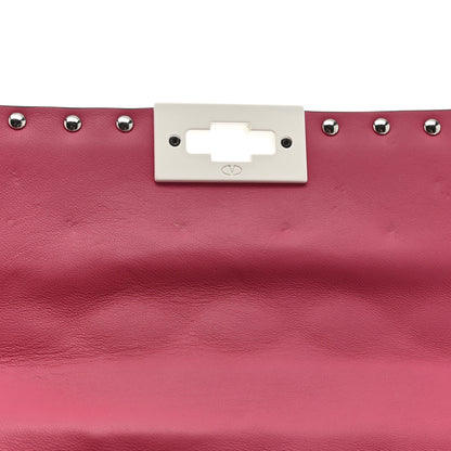 Valentino Garavani Lambskin Medium Free Rockstud Spike Shoulder Bag Shadow Pink 10 of 10