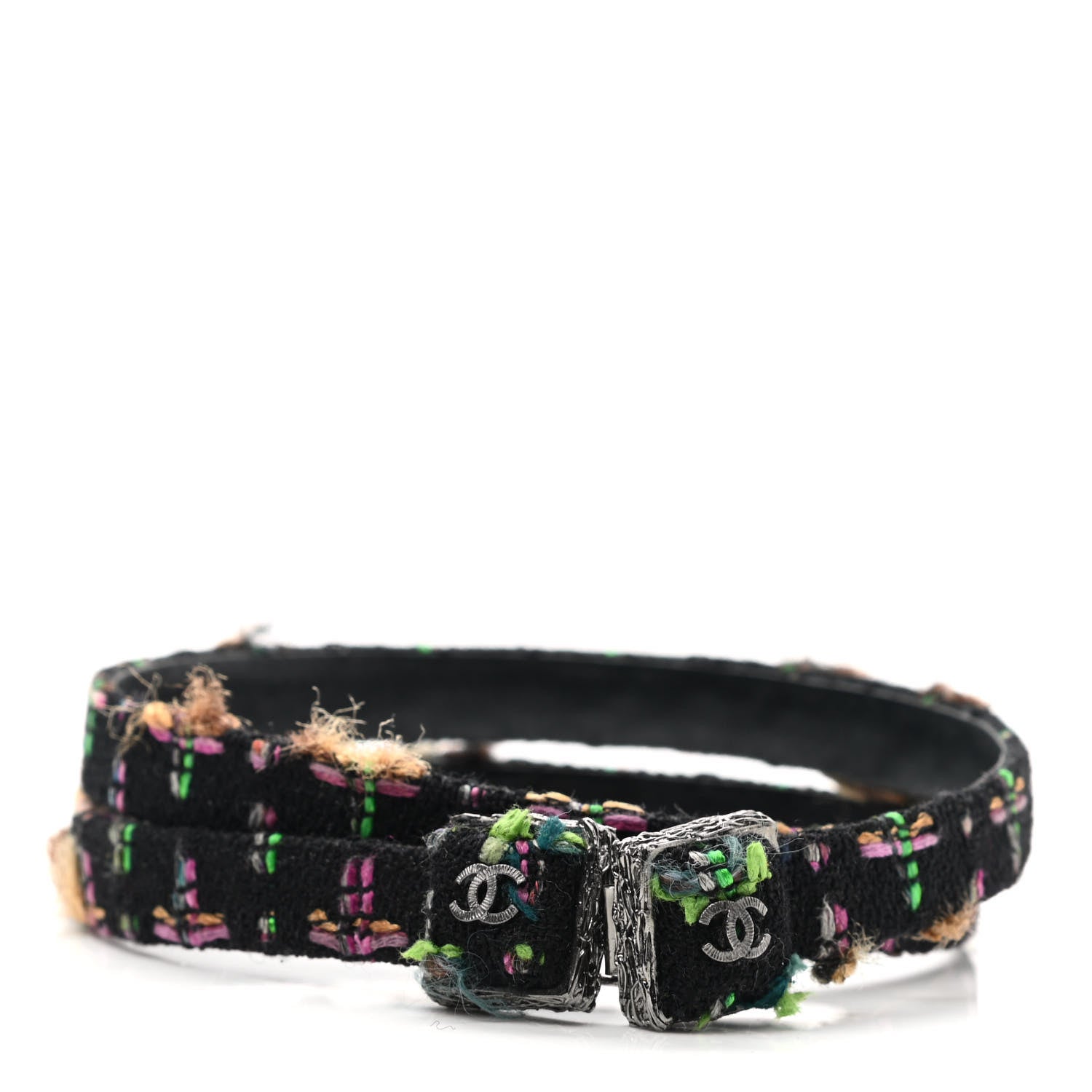 Chanel Tweed CC Belt 80 32 Black Multicolor 1 of 4