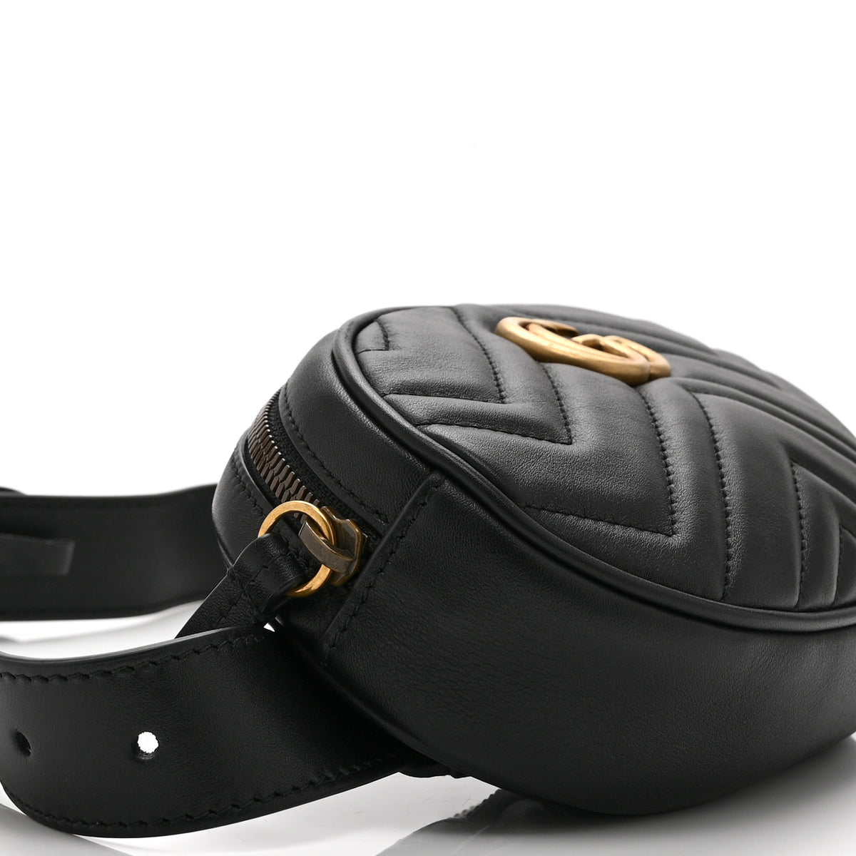 Calfskin Matelasse GG Marmont Belt Bag 75 30 Black
