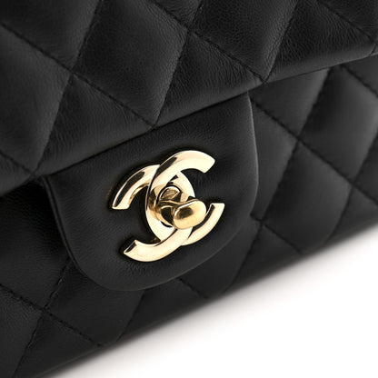 Chanel Lambskin Quilted Mini Rectangular Flap Black 11 of 12